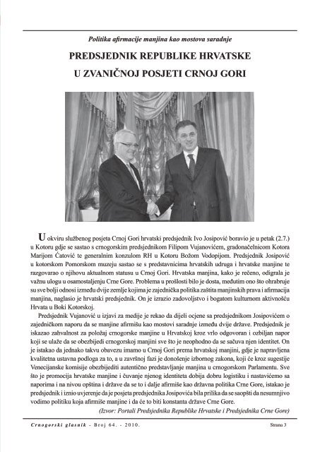 preuzmite glasnik u pdf formatu - Vijeće crnogorske nacionalne ...