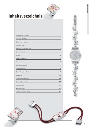 Inhaltsverzeichnis - Swatch Group