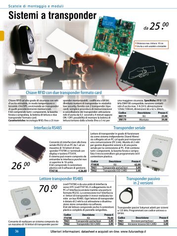 Sistemi a transponder - Futura Elettronica