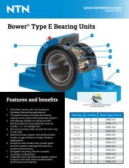2021 NTN Bower Type E Bearing Quick Reference Guide