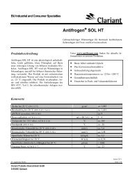 Merkblatt-Antifrogen SOL HT deutsch - Antifrogen - Clariant