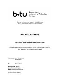 bachelor thesis - Lehrstuhl Sozialwissenschaftliche Umweltfragen