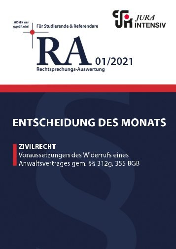 RA 01/2021 - Entscheidung des Monats