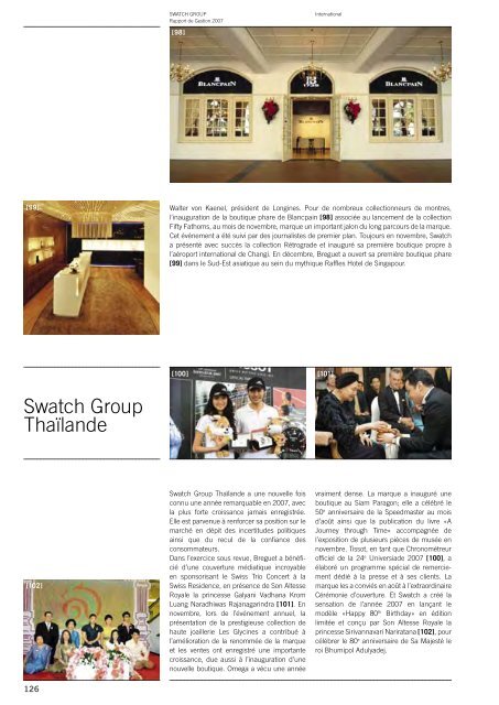Rapport de Gestion 2007 - Swatch Group