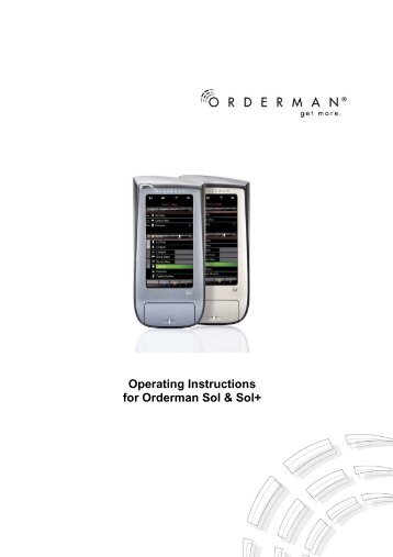 User Manual: Orderman Sol - POSDELUX