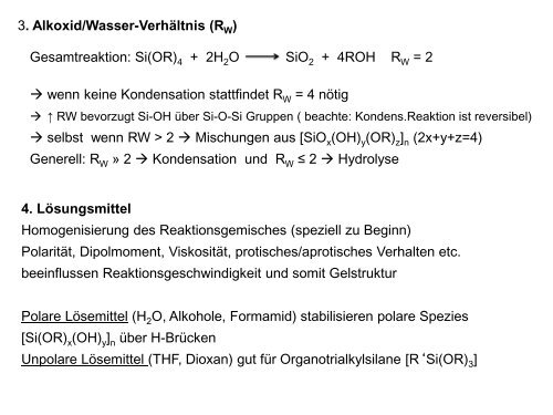 Sol-Gel-Prozess - KemnitzLab