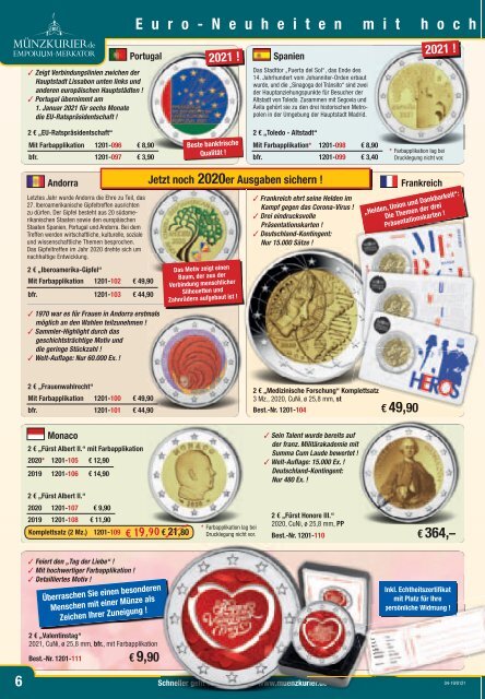 Muenzkurier Januar 2021