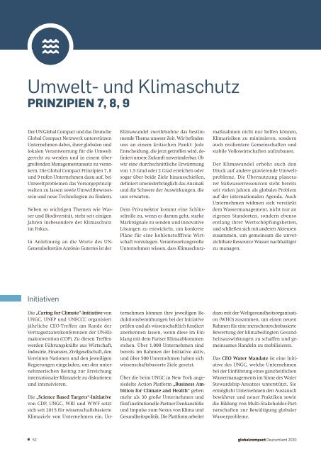 Global Compact Deutschland 2020 