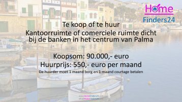 Te koop kantoor / commerciële ruimte dichtbij de jachthaven en in een commercieel gebied in het centrum van Palma de Mallorca (OFI0001)