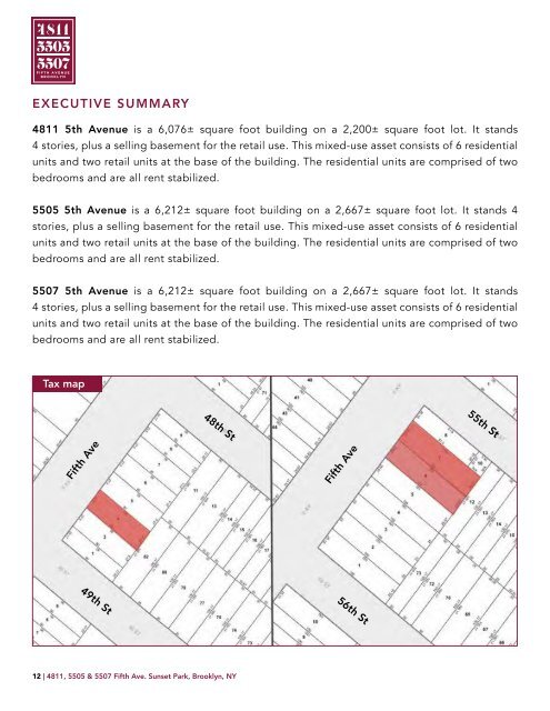 Bankruptcy Sale_4811 5505 5507 Fifth Ave. Sunset Park_Exclusive Offering Memorandum