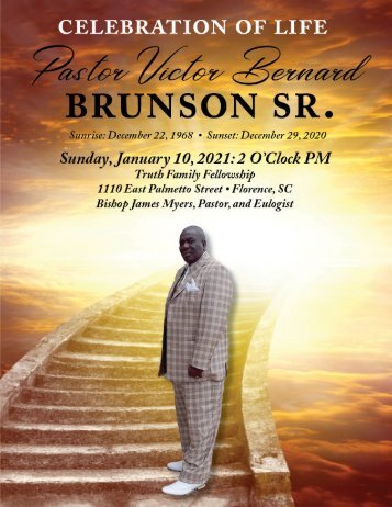 Pastor Victor Brunson Sr. Memorial Program