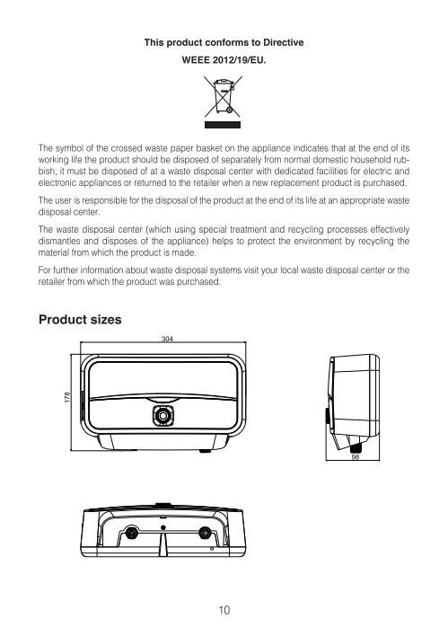 This product conforms to