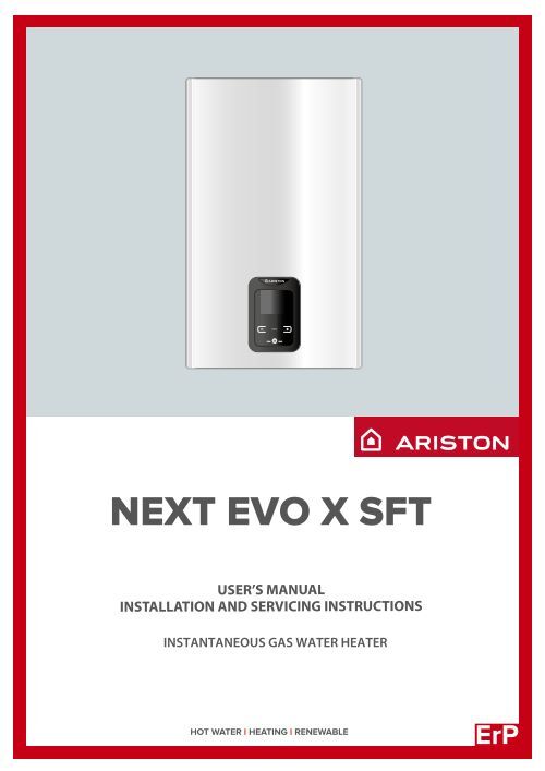 Ariston Calentador Gas Natural Next Evo X Sft 16L Transparente