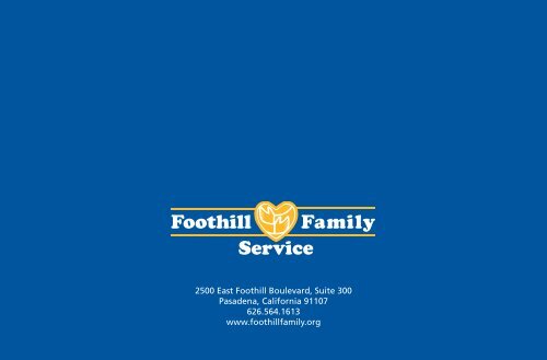 ANNUAL REPORT 2010-11 - Foothill Family Service