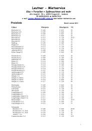 Preisliste 3 - Leutner Mietservice