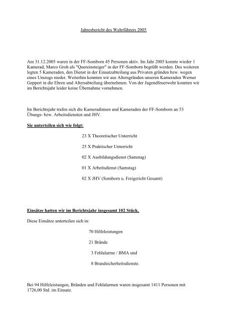 2005 - Freiwillige Feuerwehr Freigericht