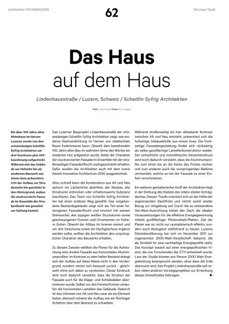 architektur Fachmagazin Ausgabe 8 2020