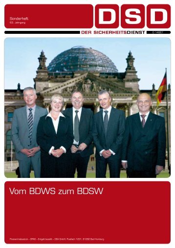 DSD Sonderheft "Vom BDWS zum BDSW"