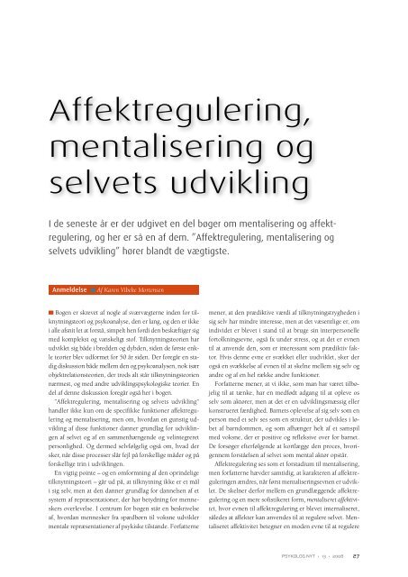 selvets udvikling selvets udvikling