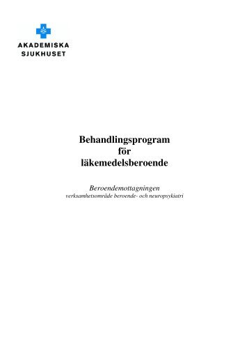 Behandlingsprogram för läkemedelsberoende