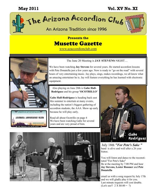 May 2011 - Arizona Accordion Club