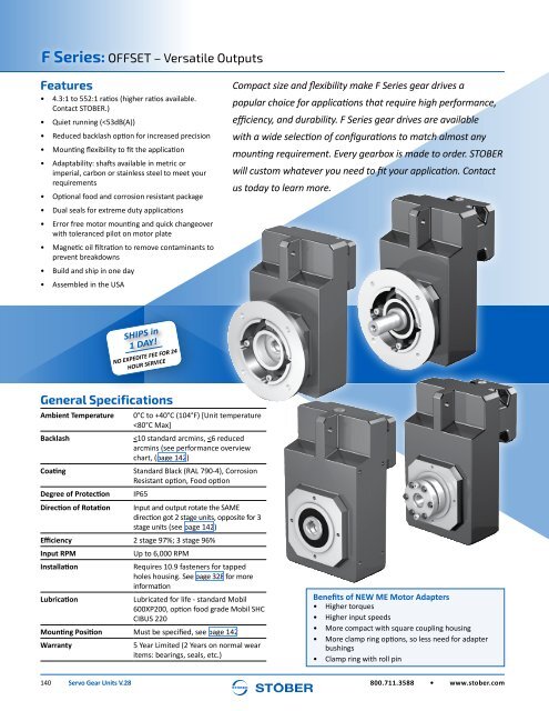 Stober 1 Servo Gear Units