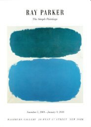 Ray Parker: The Simple Paintings (2009)