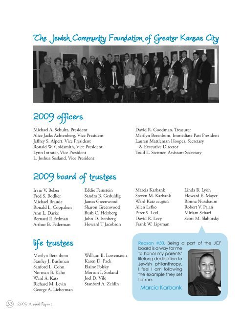 2009 Annual Report - Jewish Community Foundation