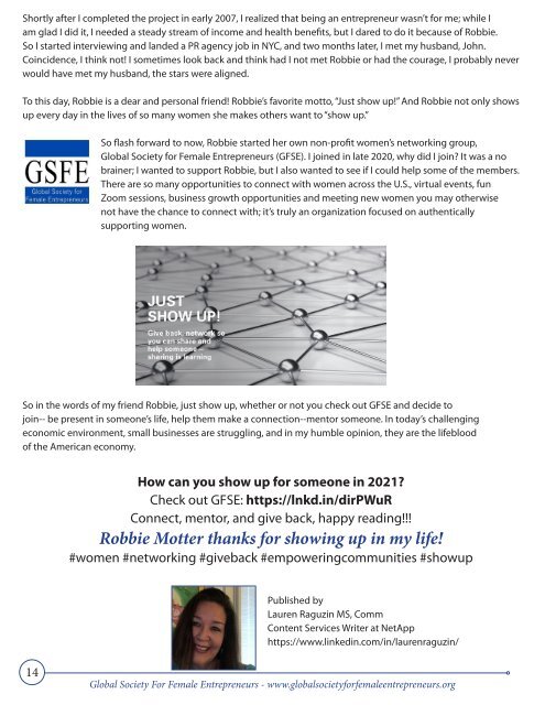 GSFE Newsletter-January 2021