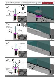 GM RAILING DOUBLE: Montageanleitung Dichtungsebenen