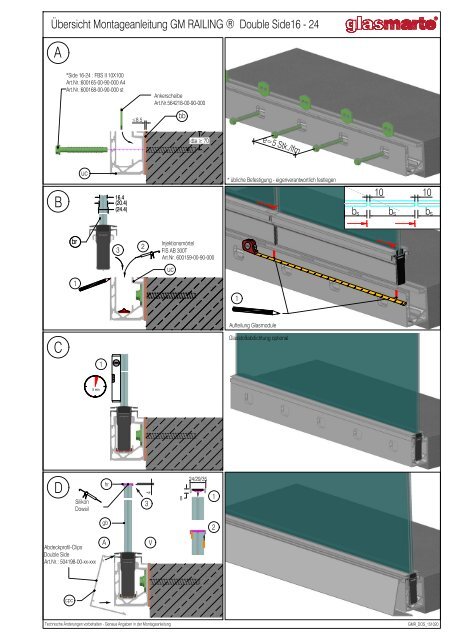 GM RAILING DOUBLE SIDE: Montageanleitung