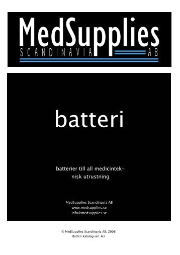 Batterikatalog - Medsupplies