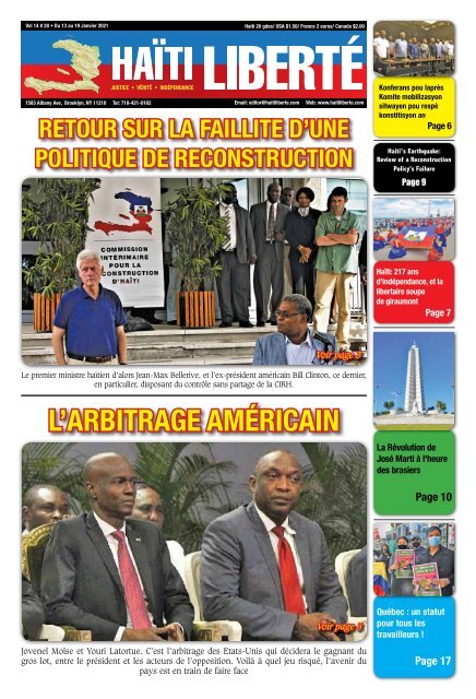 Haiti Liberte 13 Janvier 2021