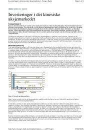 Investeringer i det kinesiske aksjemarkedet (2005) - NBIM