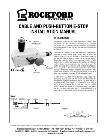 KSL-206 | Cable and Push Button E-Stop Installation Manual 