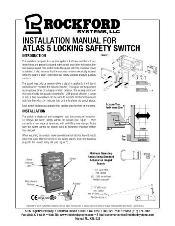 KSL-223 | Installation Manual for Atlas 5 Locking Safety Switch 