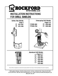 KSL-245 | Installation Instructions for Drill Shields
