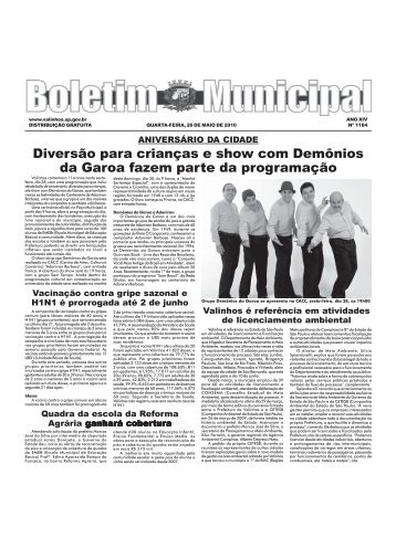 Edição Nº 1184 - Valinhos - Governo do Estado de São Paulo