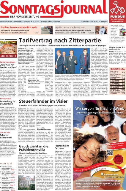 SJ-Ausgabe vom: 01. 04. 2012 - Sonntagsjournal