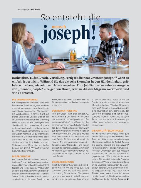 mensch joseph! | Magazin 3-2018