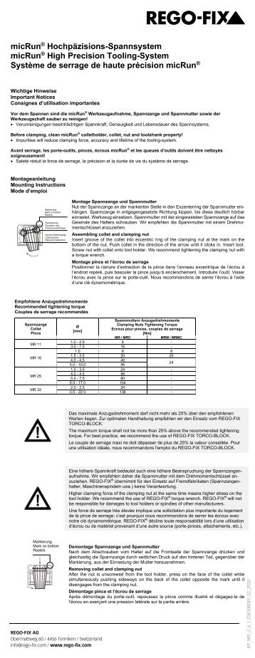 micRun® operating manual