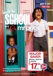 Back to school with Mr price