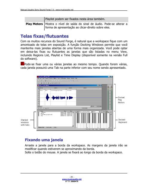 manual sound forge - Canto e Fibra