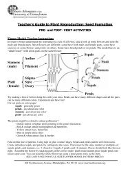 Teacher's Guide to Plant Reproduction: Seed Formation Sepals