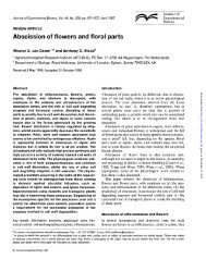 Abscission of flowers and floral parts - Journal of Experimental Botany