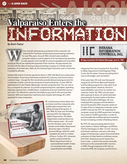 Valparaiso Magazine - Winter 2021