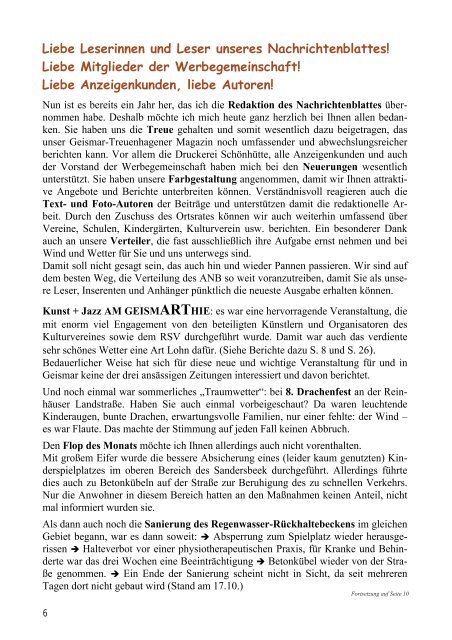 Nachrichtenblatt Nov. 2007 - Werbegemeinschaft Geismar ...