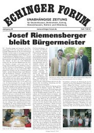 UNABHÄNGIGE ZEITUNG - Echinger Forum