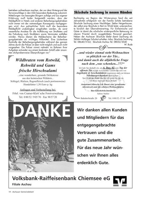 Gemeinde-Blatt Dez. «02 - Gewerbeverein Aschau