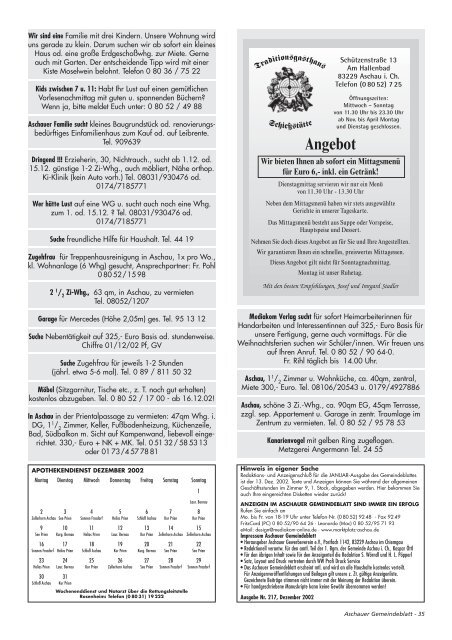 Gemeinde-Blatt Dez. «02 - Gewerbeverein Aschau